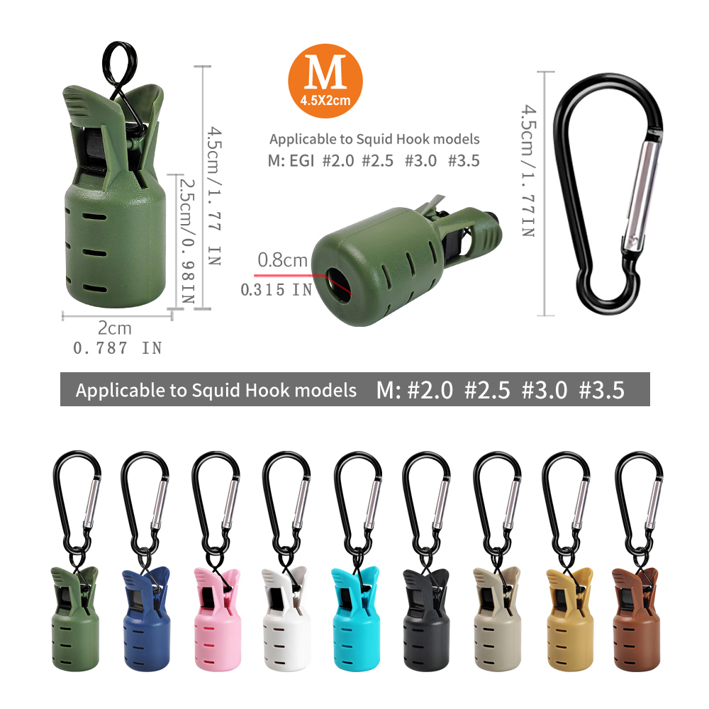 غطاء خطاف صيد الحبار مصنوع من  - مراجعة Fishing Hook Size وسعره