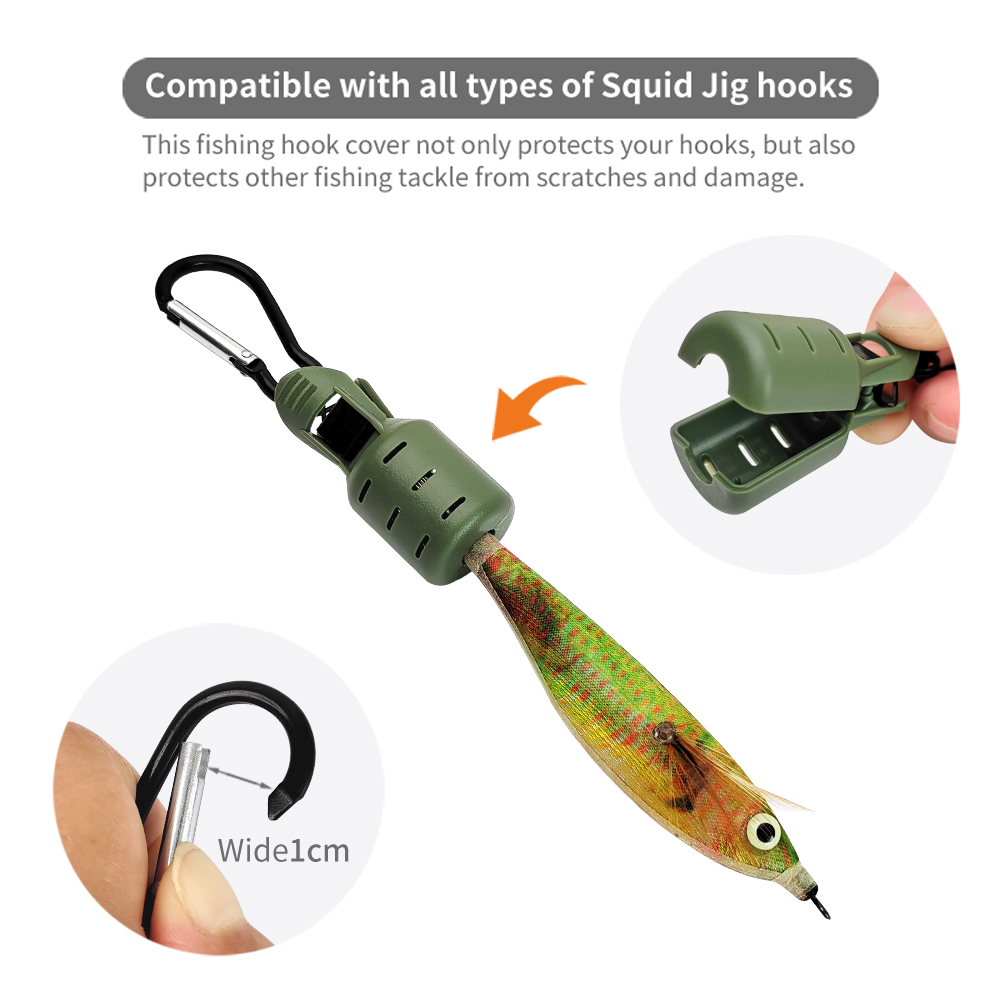 غطاء خطاف صيد الحبار مصنوع من  - مراجعة Fishing Hook Size وسعره
