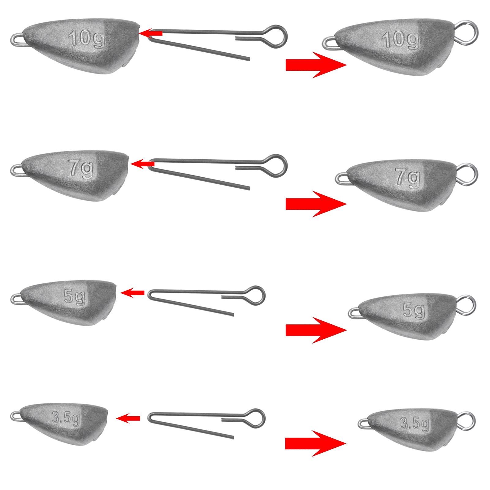 SAMOLLA 5 قطع وزن الصيد برأس ت - مراجعة Fishing Hook Jig وسعره