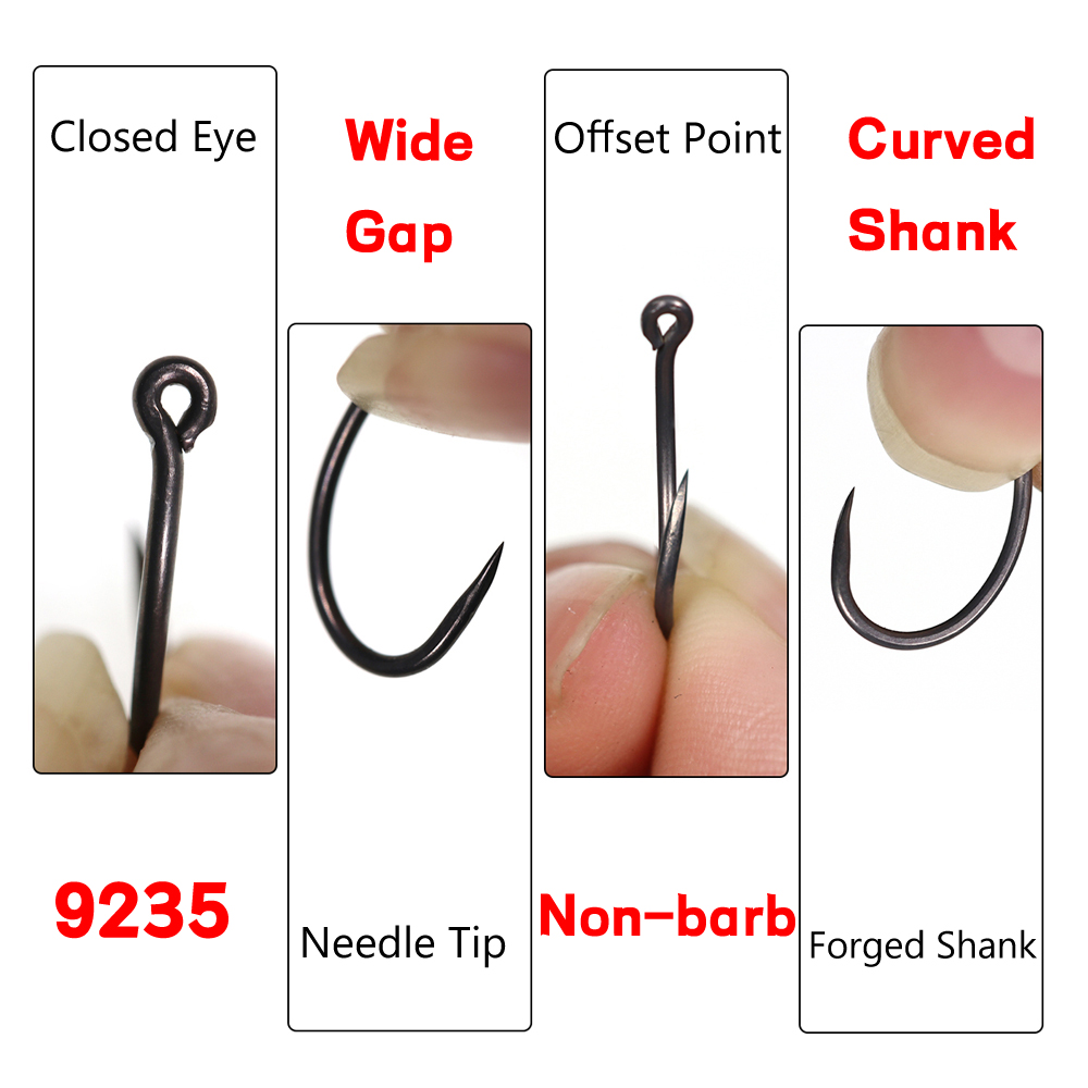 50 قطعة خطاف صيد الكارب أسود غ - مراجعة Fishing Hook Assortment وسعره