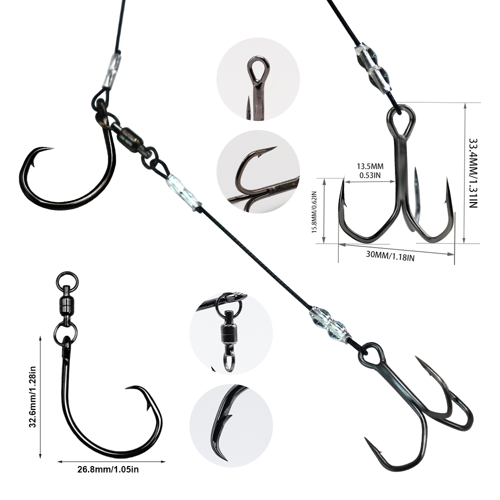 ZYZHE 1/3/5 قطع من معدات الصيد - مراجعة Fishing Hook Circle وسعره