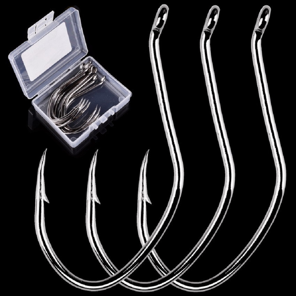 10 قطعة/صندوق الشائكة سمك السل - مراجعة Fishing Hook Circle وسعره