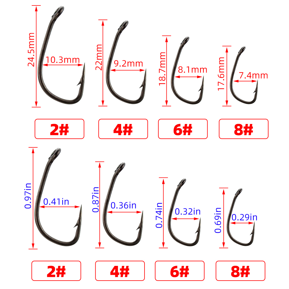 30 قطعة PTFE المغلفة عالية الك - مراجعة Fishing Hook Assortment وسعره