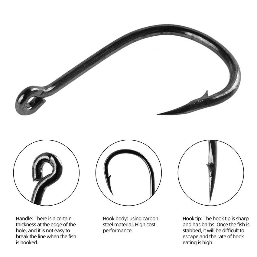70 قطعة/صندوق الصيد السنانير م - مراجعة Fishing Hook Circle وسعره