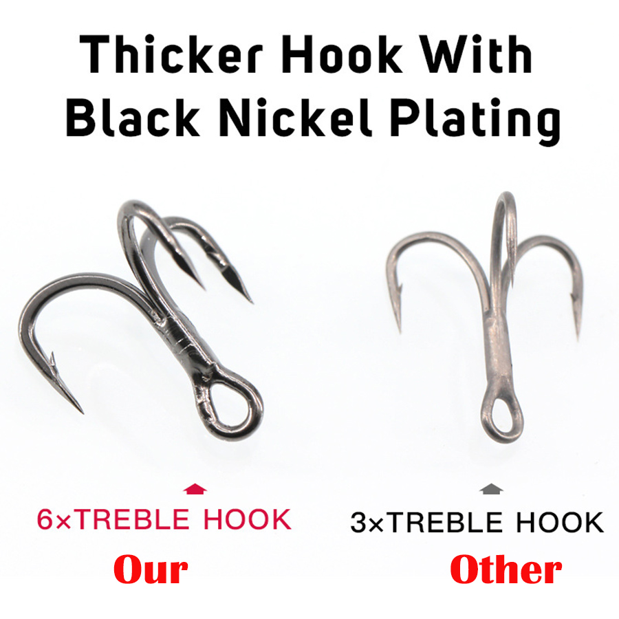 6X الصيد ثلاثة أضعاف السنانير  - مراجعة Fishing Hook Assortment وسعره